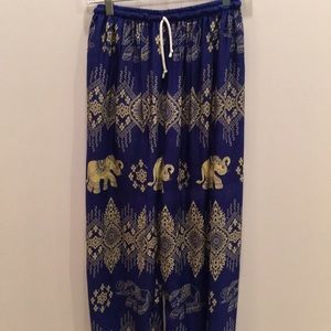 Royal blue thai pants.